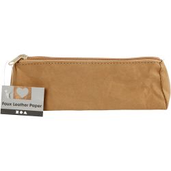 Pencil case, 20x7x7 cm, light brown, 1 pc