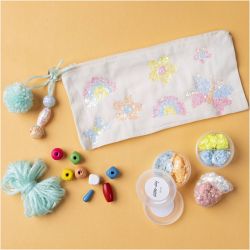 Cotton Pencil Case, size 11x23 cm, 210 g, white, 1 pc