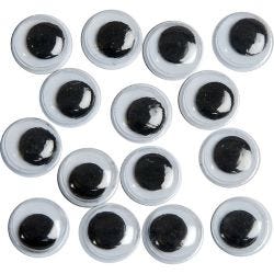 Wiggly Eyes, not sticky, dia. 8 mm, 1000 pc/ 1 pack