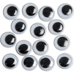 Wiggly Eyes, not sticky, dia. 8 mm, 40 pc/ 1 pack