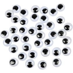 Bevegelige Øyne, uten lim, dia. 20 mm, 16 stk./ 1 pk.