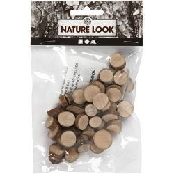 Wooden disc, dia. 10-15 mm, 25 g/ 1 pack