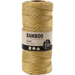 Bamboo Cord, thickness 1 mm, gold, 65 m/ 1 roll