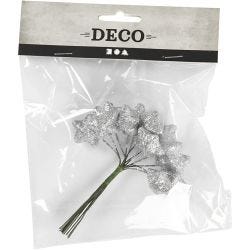 Star, dia. 25 mm, silver, 12 pc/ 1 pack