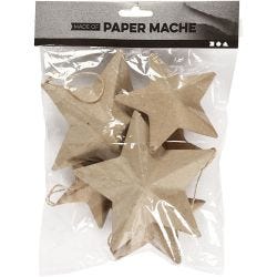 Stars, dia. 7,5+10+12,5 cm, 6 pc/ 1 pack