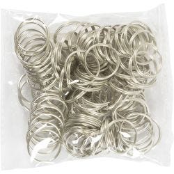 Key rings, dia. 20 mm, 100 pc/ 1 pack