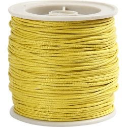 Cotton cord, thickness 1 mm, yellow, 40 m/ 1 roll