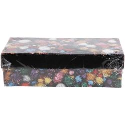 Pompoms, dia. 15-40 mm, glitter, bold colours, 400 g/ 1 pack