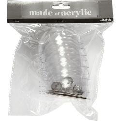 Baubles to Decorate, dia. 8 cm, transparent, 5 pc/ 1 pack