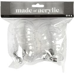 Baubles to Decorate, dia. 6 cm, transparent, 8 pc/ 1 pack