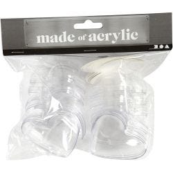 Heart-Shaped Baubles to Decorate, H: 6,5 cm, transparent, 10 pc/ 1 pack