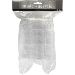 Decoration Star, H: 10 cm, transparent, 5 pc/ 1 pack