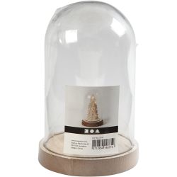 Bell on a Wooden Stand, H: 18 cm, dia. 11 cm, 1 pack