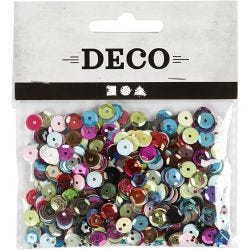 Sequins, round, size 6 mm, 10 g/ 1 pack