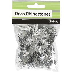 Rhinestones, size 11+12+16 mm, silver, 360 pc/ 1 pack