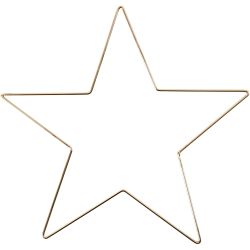 Star ornament, 30 cm, 3 mm, gold, 1 pc