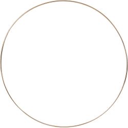 Metal Wire Ring, 30 cm, 3 mm, gold, 1 pc