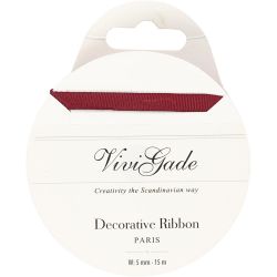 Decoration Ribbon, W: 6 mm, red, 15 m/ 1 roll