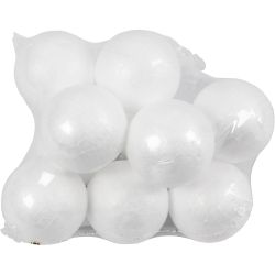 Polystyrene Balls, dia. 4 cm, white, 10 pc/ 1 pack