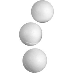 Polystyrene Balls, dia. 5 cm, white, 50 pc/ 1 pack