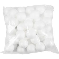 Polystyrene Balls, dia. 5 cm, white, 50 pc/ 1 pack
