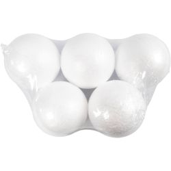 Polystyrene Balls, dia. 12 cm, white, 5 pc/ 1 pack