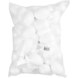 Polystyrene Eggs, H: 8 cm, white, 50 pc/ 1 pack