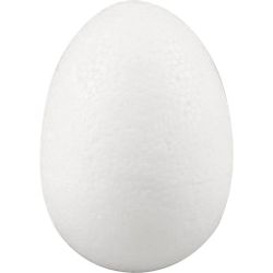 Polystyrene Eggs, H: 7 cm, white, 50 pc/ 1 pack