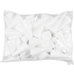 Cone, H: 11 cm, dia. 5,5 cm, white, 50 pc/ 1 pack