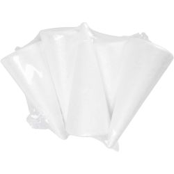 Cone, H: 14,5 cm, dia. 6 cm, white, 5 pc/ 1 pack