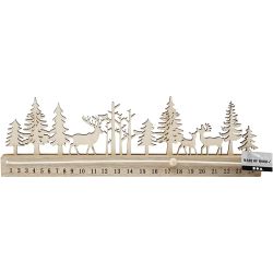 Advent countdown, H: 12 cm, L: 40 cm, W: 3,6 cm, 1 pc