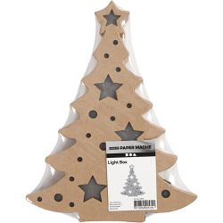 Figure with light inside, christmas tree, 27 cm, 4 cm, 21,5 cm, 1 pc