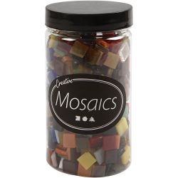Glass Mosaic Tiles, size 10x10 mm, thickness 3 mm, 454 g/ 1 pack