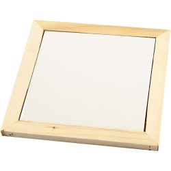 Trivet with wooden frame, 15x15 cm, 1 pc