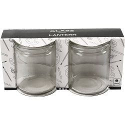 Lantern, H: 10 cm, dia. 7,6 cm, 2 pc/ 1 pack
