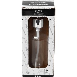 Soap dispenser, H: 19,3 cm, dia. 6,3 cm, 230 ml, clear, 1 pc