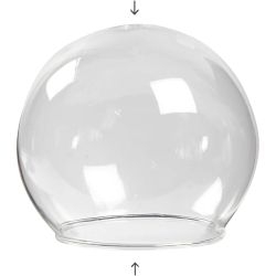 Clear Glass Baseless Hanging Bauble, dia. 8 cm, hole size 5 cm, transparent, 4 pc/ 1 pack