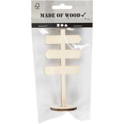 Standing signpost, H: 12 cm, W: 6 cm, 1 pc