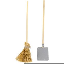 Shovel and broom, L: 11 cm, 1 pack