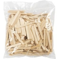Ice lolly sticks, L: 5,5 cm, W: 6 mm, natural, 400 pc/ 1 pack