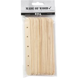 Construction sticks, L: 15 cm, W: 1,8 cm, hole size 4 mm, 20 pc/ 1 pack