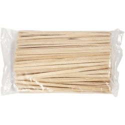 Ice lolly sticks, L: 19 cm, W: 6 mm, natural, 200 pc/ 1 pack
