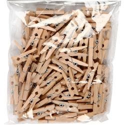 Clothes pegs, L: 25 mm, W: 3 mm, 100 pc/ 1 pack