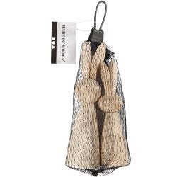 Wooden Rabbits, H: 12+14 cm, D. 3,5+4 cm, 2 pc/ 1 pack
