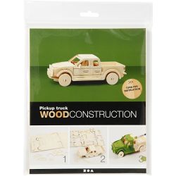 3D Construction figure, Pick-up truck, 19,5x8x12 cm, 1 pc