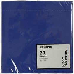 Table Napkins, size 40x40 cm, 60 g, dark blue, 20 pc/ 1 pack