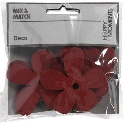 Flower, size 57x51 mm, thickness 2 mm, claret, 10 pc/ 1 pack