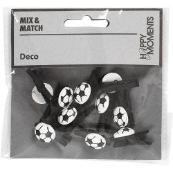 Football Peg, size 14x25 mm, thickness 12 mm, black, 10 pc/ 1 pack