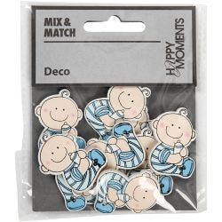 Baby, size 24x35 mm, thickness 1,7 mm, light blue, 10 pc/ 1 pack