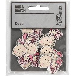 Baby, size 24x35 mm, thickness 1,7 mm, light red, 10 pc/ 1 pack